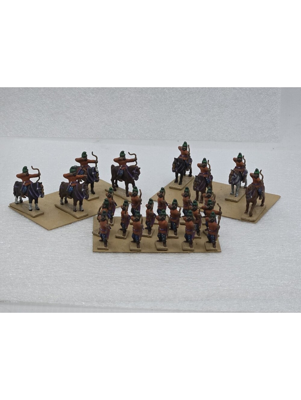 Painted 25mm Ancient Persian Army Lot - 16 Archers & 8 Cavalry Metal Mounted